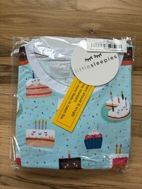 Little Sleepies Blue Cake & Cupcake Print Pajama Set